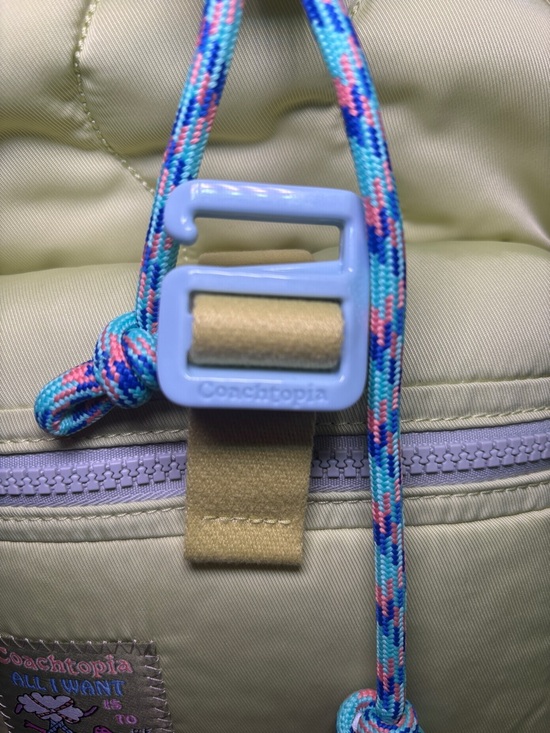 Coachtopia mini loop Backpack in lime green and Dust bag main image 6